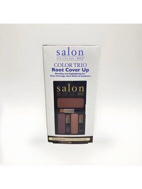 Salon on 5th Ave NYC Color Trio Root Cover Up # MEDIUM BROWN Blend & Highlight